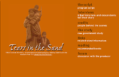 Tears in the Sand: Website by Skoubo Graphics